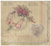 Moe Howard Signed Valentine to His Wife Helen From 1937 -- Large Valentine Card Measures 9'' x 8'' Folded -- Light Dampstaining Along Bottom & Light Wear, Very Good Condition